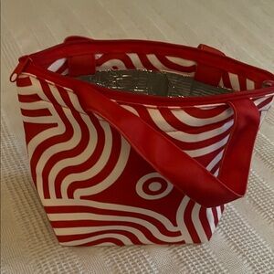 Target Branded Fabric Insulated lunch tote with handles and standing bottom